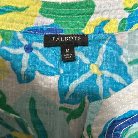 Talbots Sleeveless Top 100% Linen Size M - Picture 2 of 4